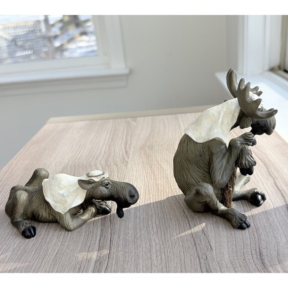 Big Sky Carvers Moosetivity I Moose BearFoots 5 pc Set Complete Nativity Read - Picture 16 of 16